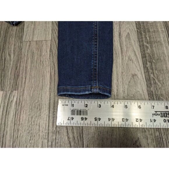 Free People Womens Size 26 R Pockets Distressed Skinny Denim Blue Jeans - Picture 13 of 13
